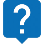 Fragezeichen-Symbol für regelmäßig Fragen